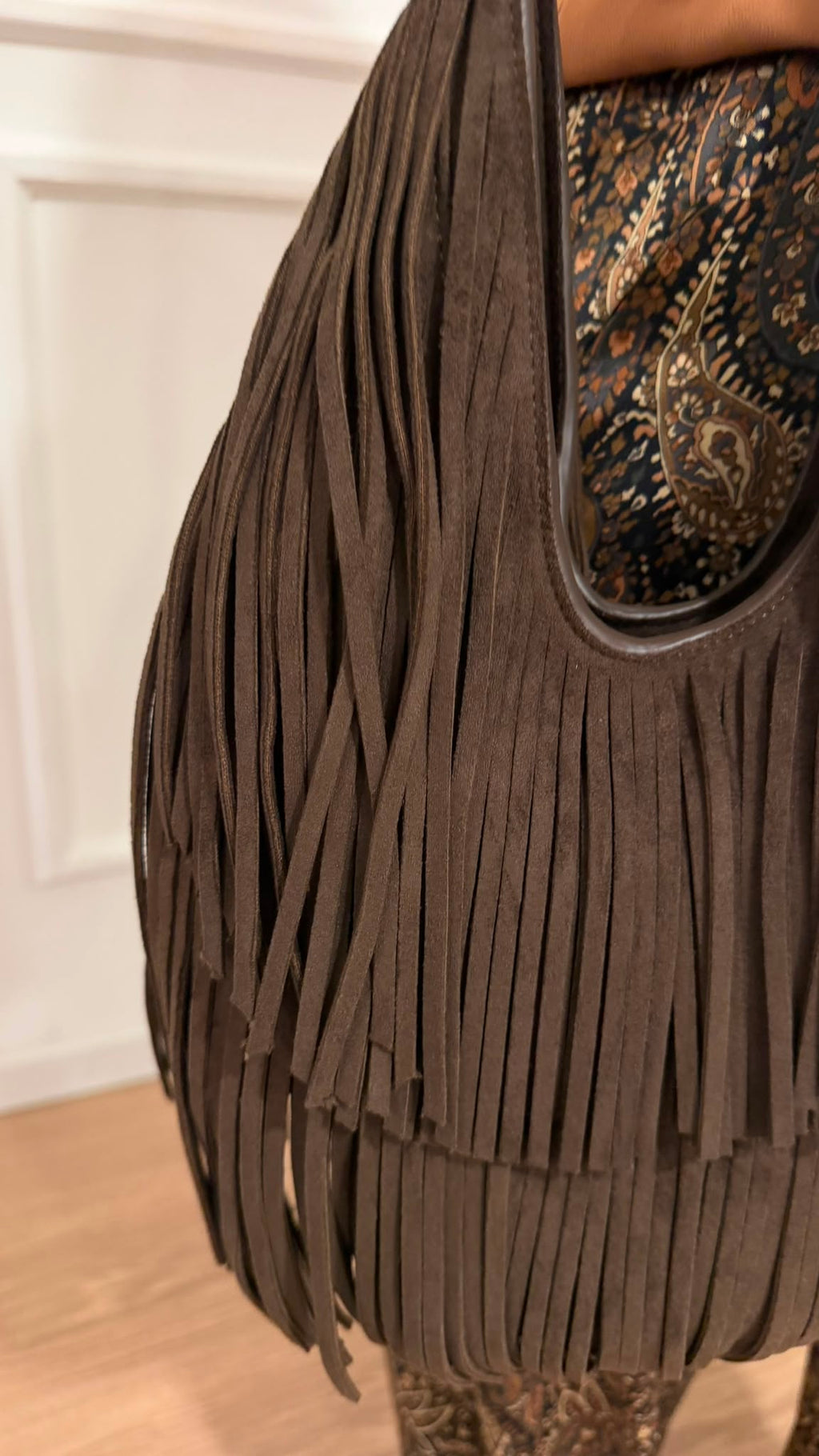 Bag frange in suede Geode Emme Marella
