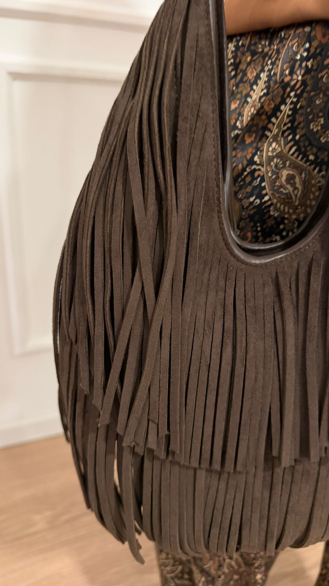 Bag frange in suede Geode Emme Marella
