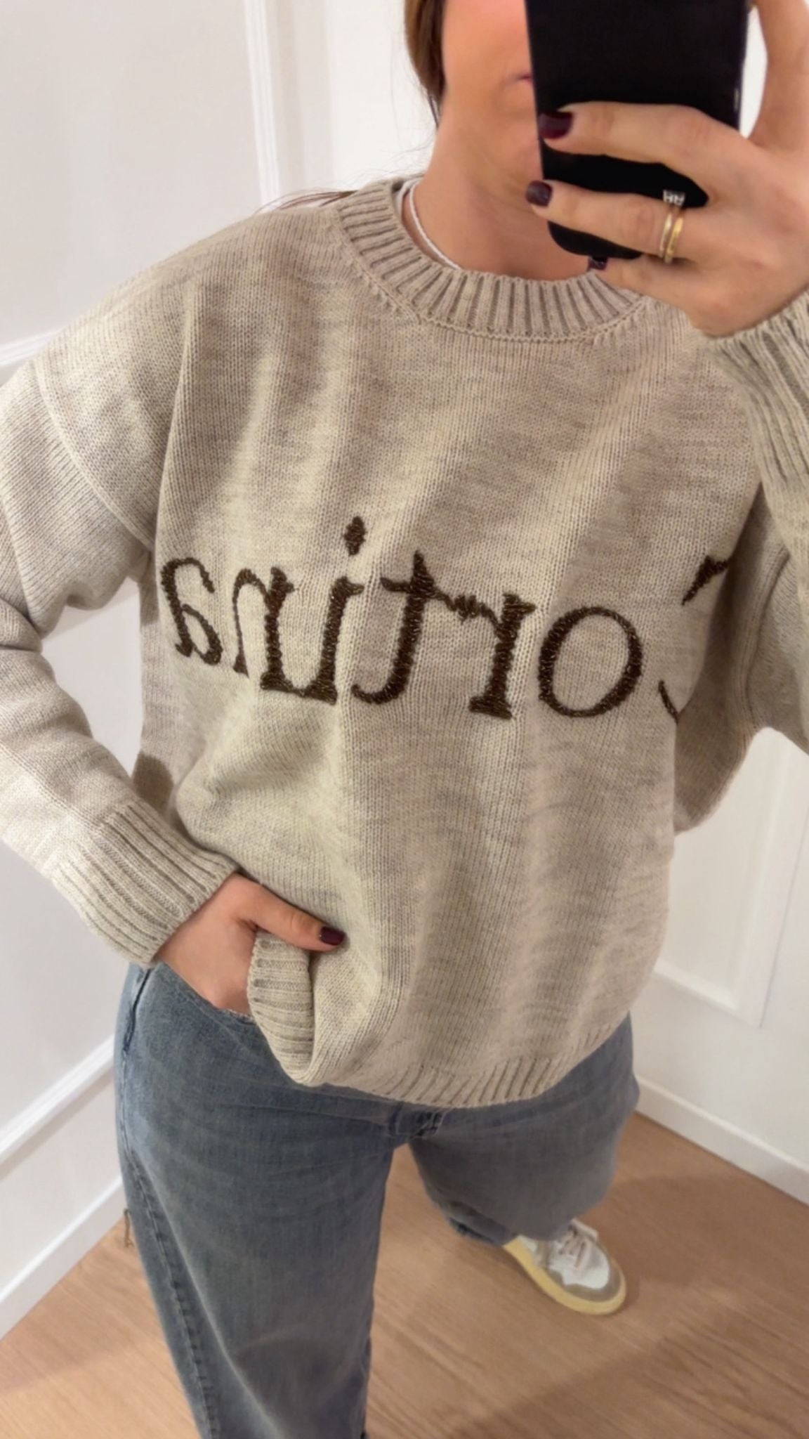 Pull Cortina over Tensione In W5HMJ99 Beige