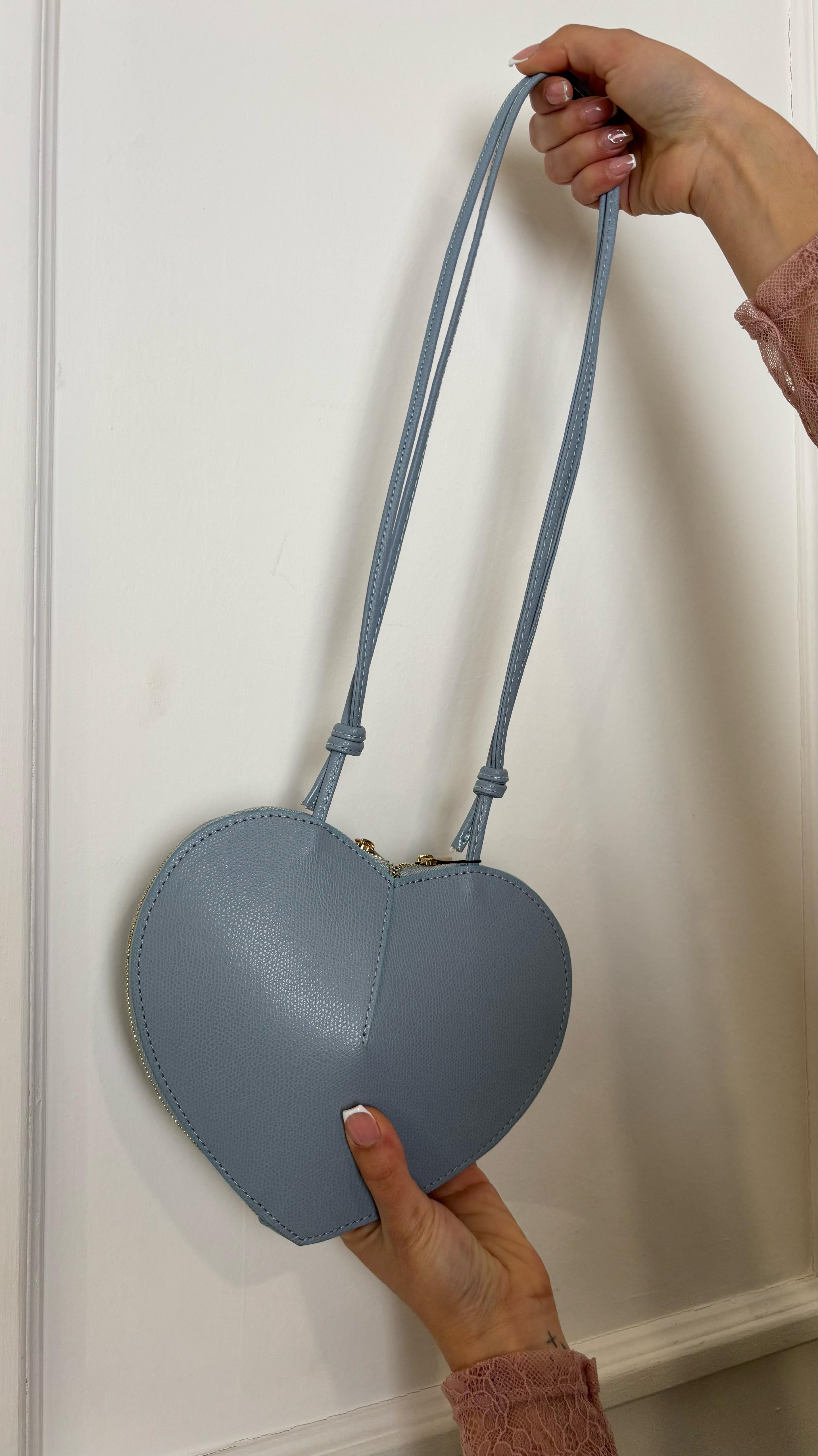 Mini pochette cuore 8198 azzurra
