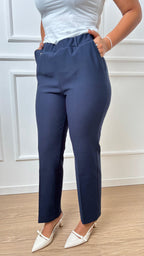 Pantalone straight Ragno DB24PP 057 blu