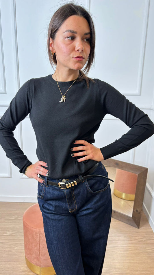 Pull giro Vicolo 440011F nero