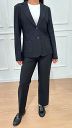 Pantalone straight in compact jersey Ragno DL20PO