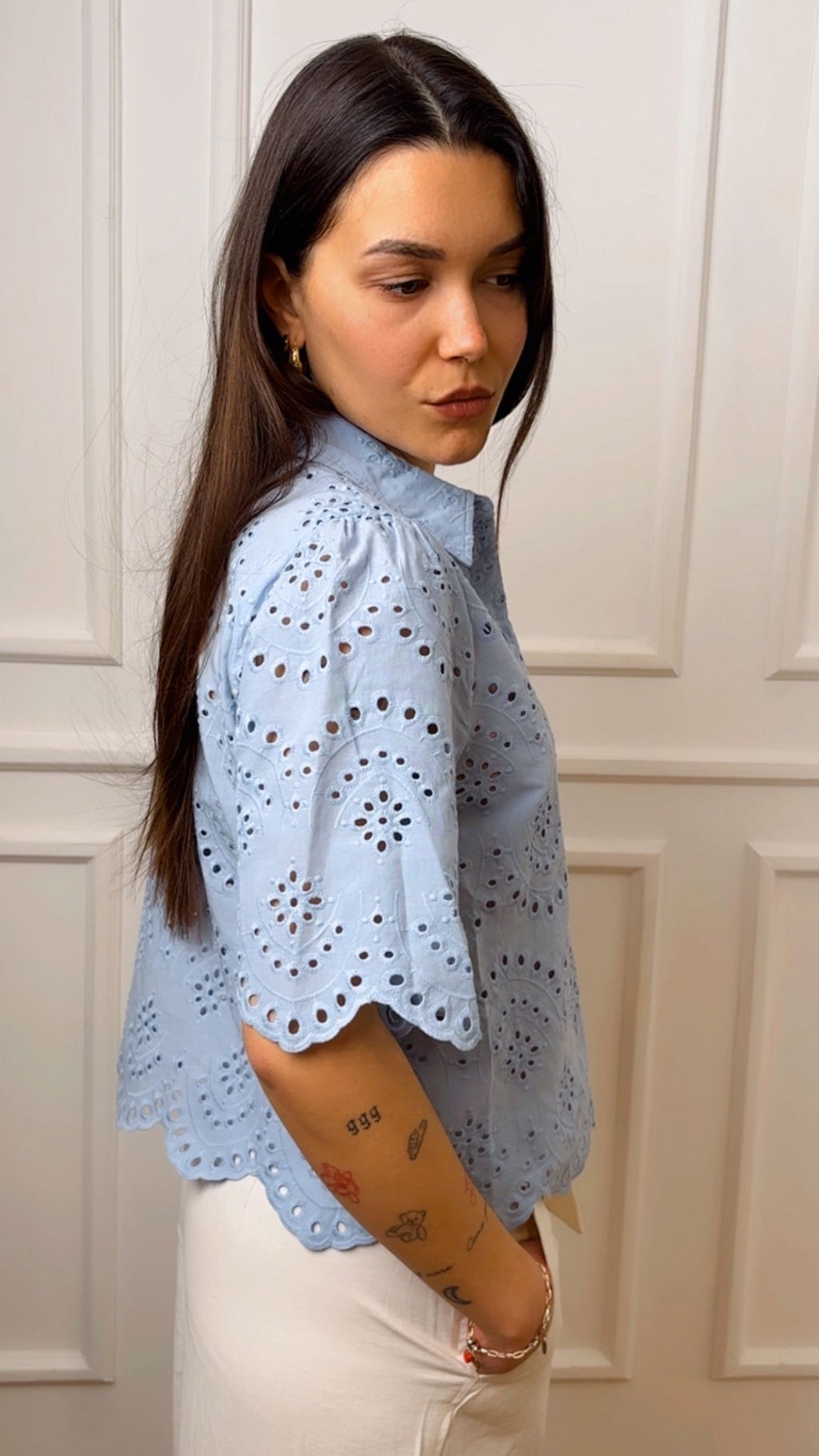 Camicia mezza manica sangallo Valais Only