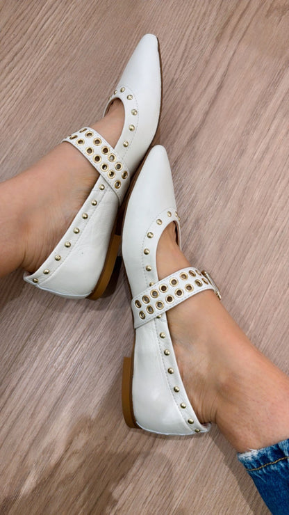 Ballerina borchie oro Divine Follie Michela 540 burro