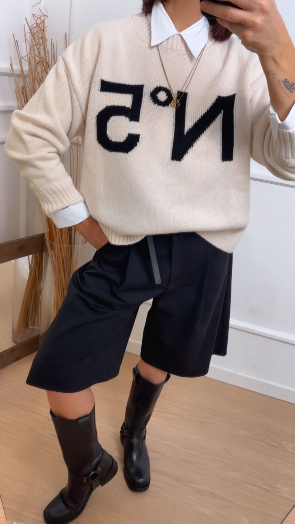 Shorts a gamba larga con cintura Dixie DAG0VHCC nero