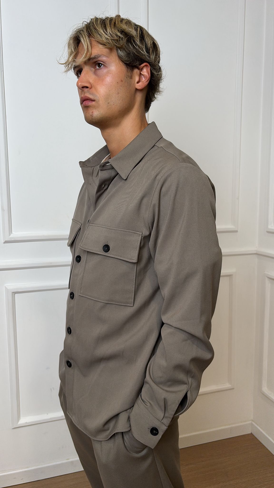 Camicia taschino Imperial C1I9KBV Taupe