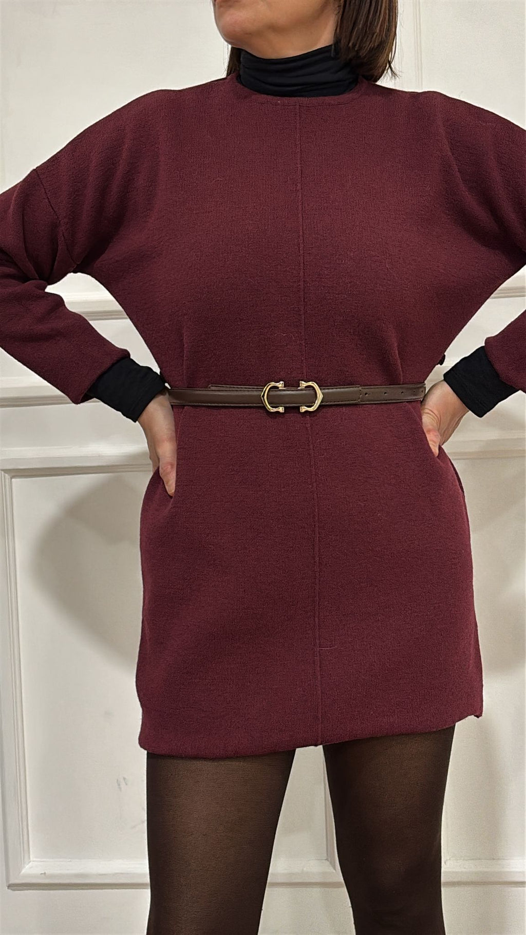 Maxi pull Vicolo 22208F Bordeaux