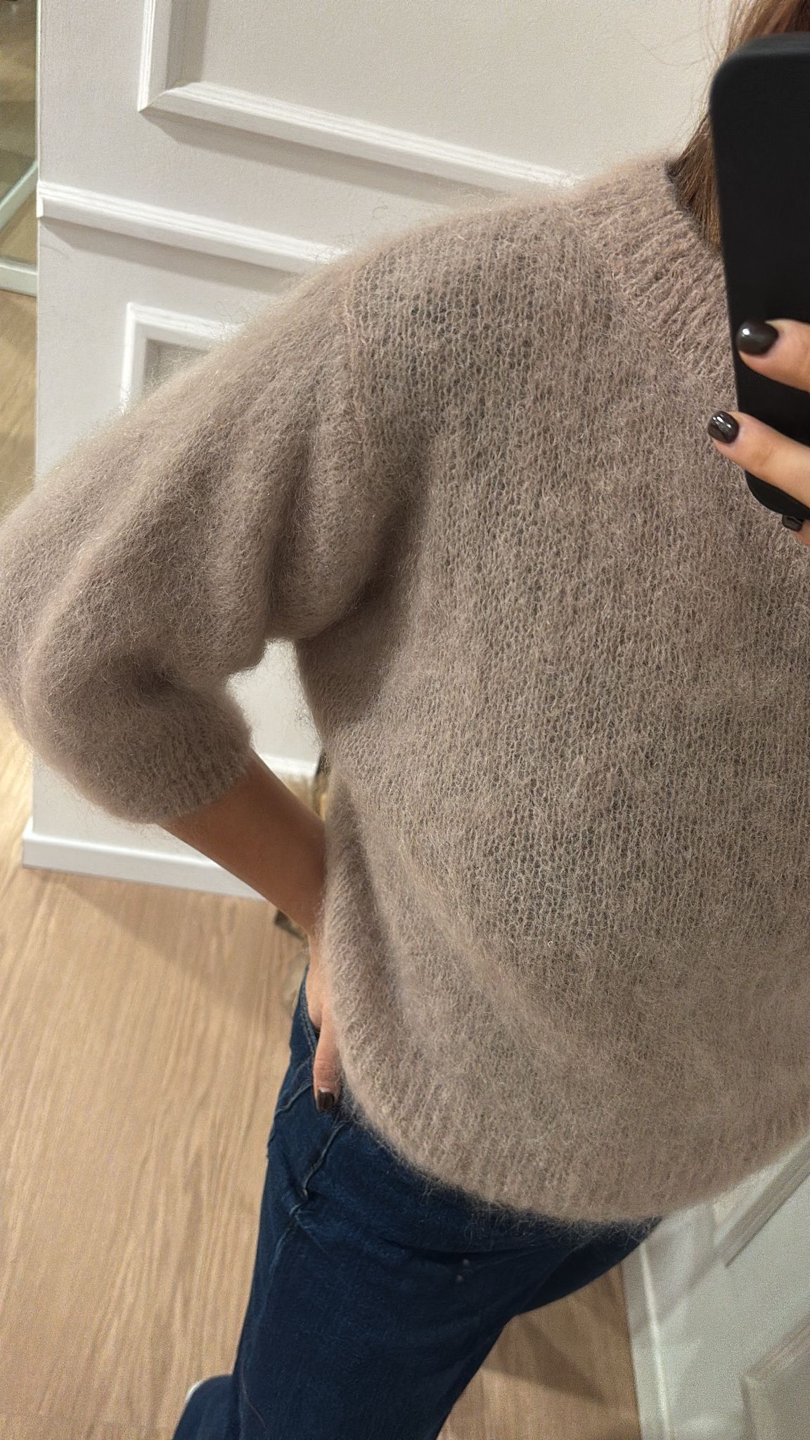 Maglione Kid  Mohair Dixie M277Y235 Beige