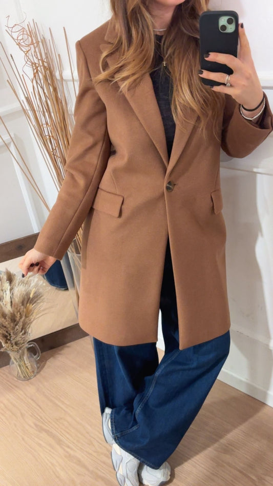 Cappotto slim Dixie K845Y019 Camel