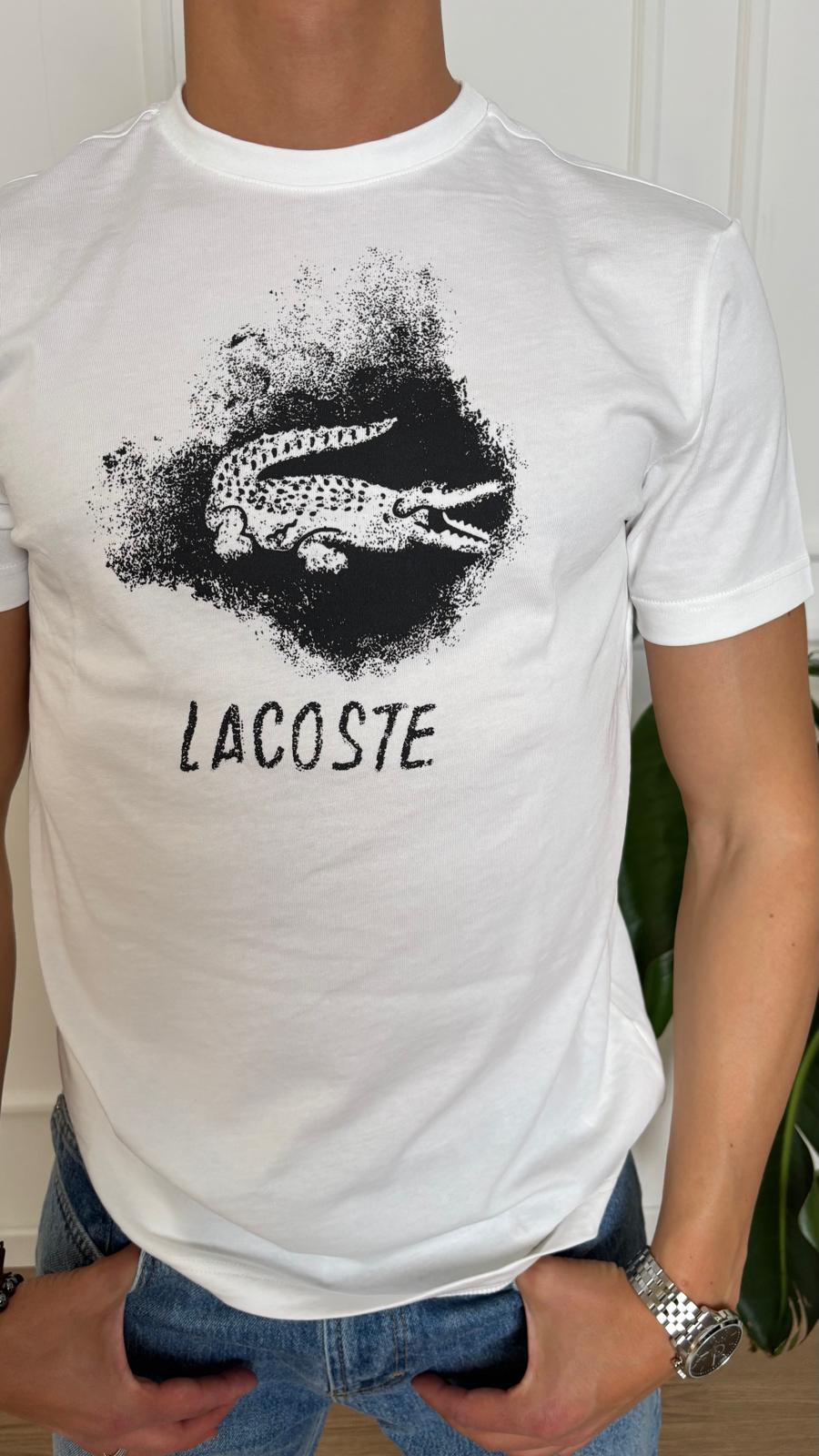 T-shirt grafica super dry TH8917 Lacoste 001