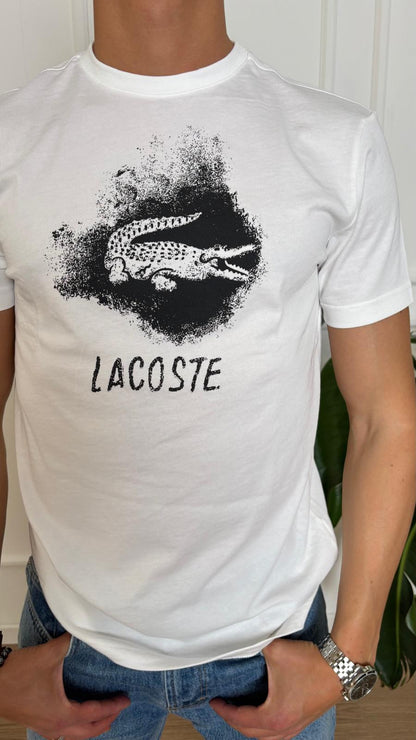 T-shirt grafica super dry TH8917 Lacoste 001