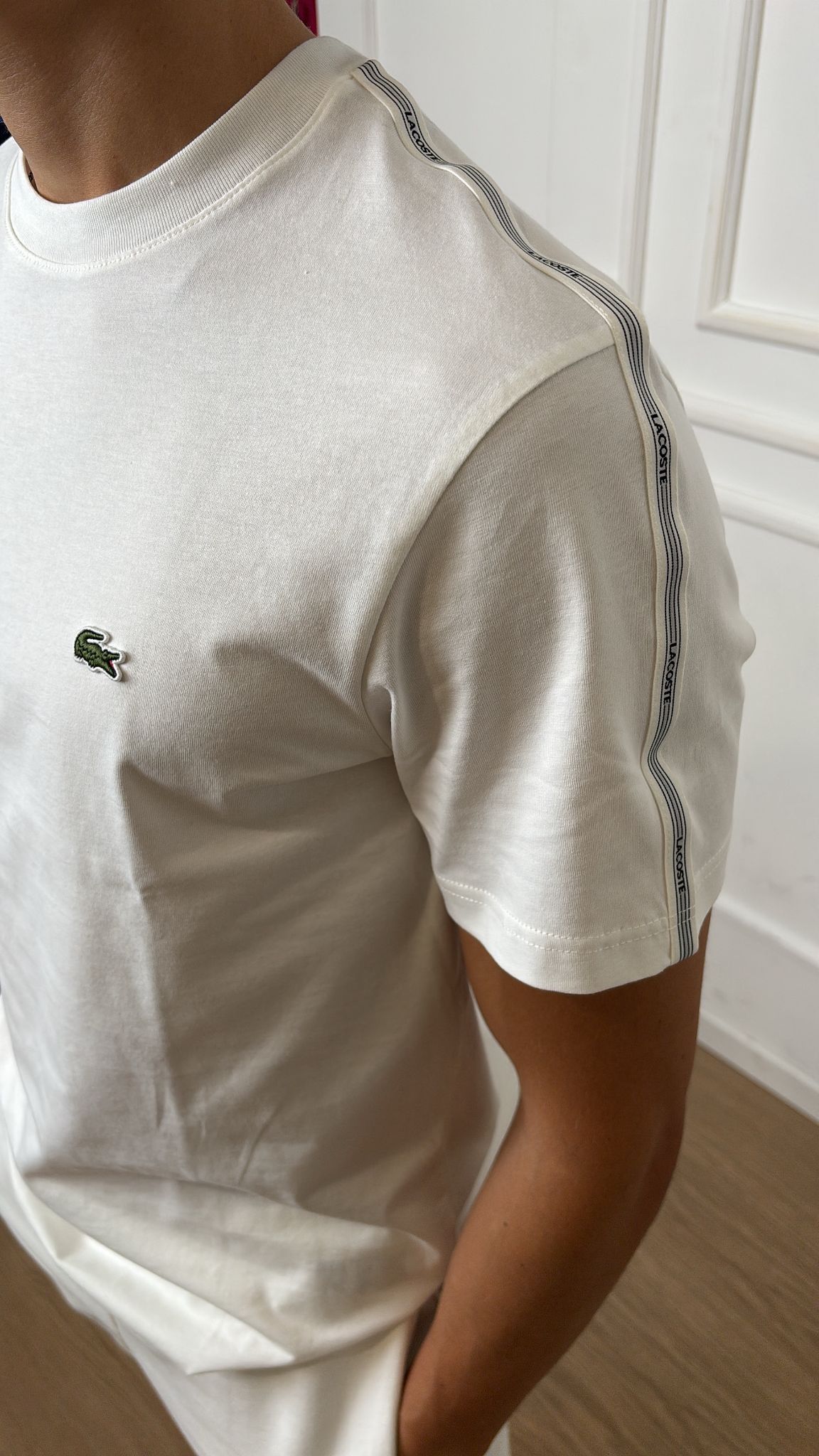 T-Shirt in jersey di cotone Lacoste TH0888 00 70V