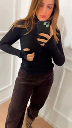 Dolcevita a coste Tensione In 11012 nero