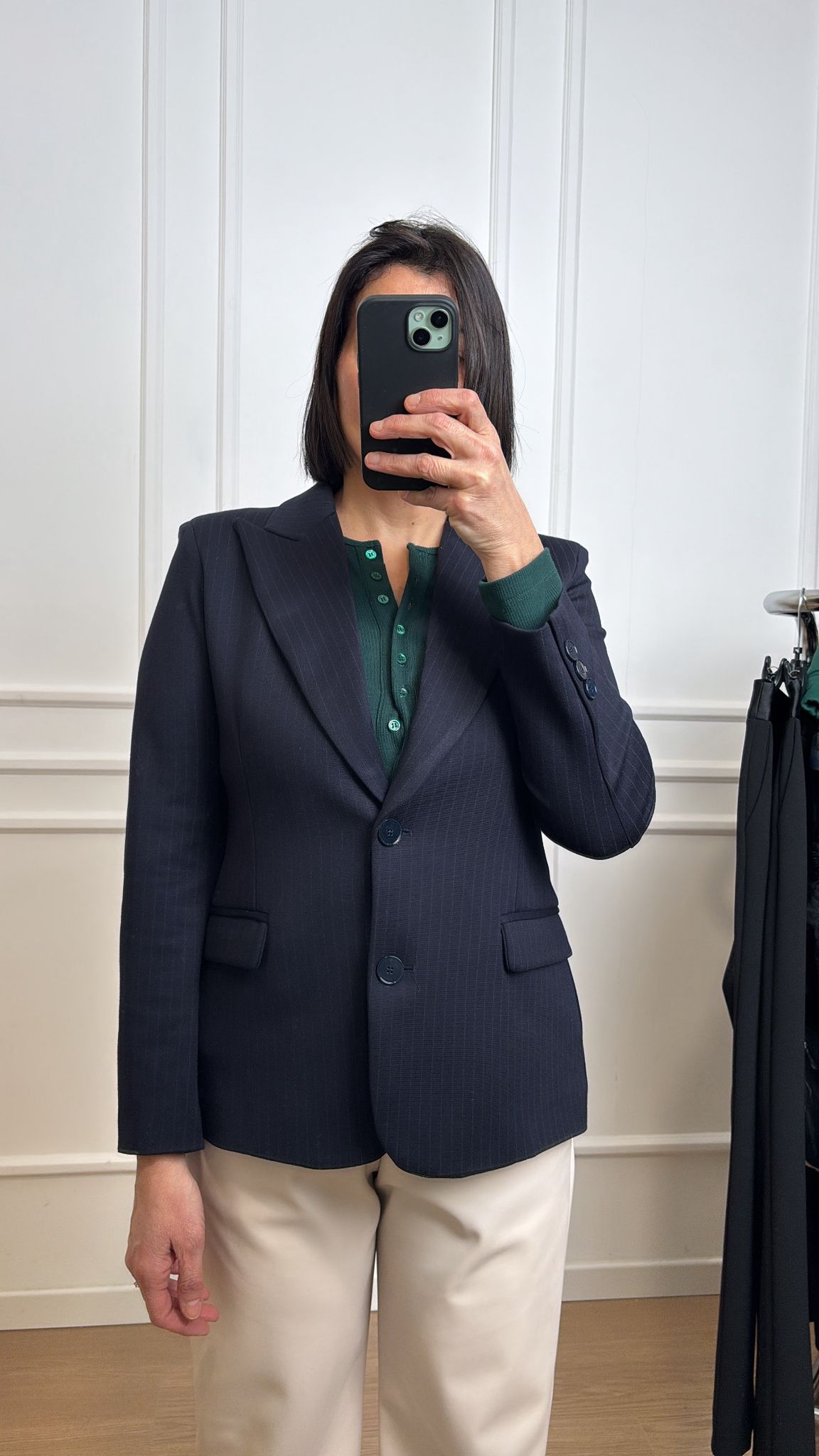 Blazer in felpa gessato Vicolo TF0143 Blu