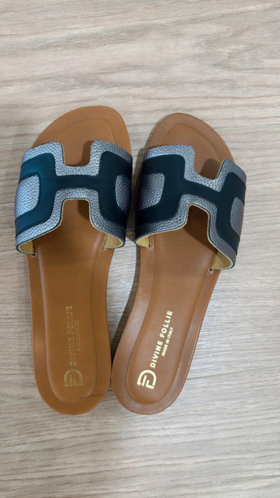 Ciabattina fascia Olimpia Divine Follie 4172 argento