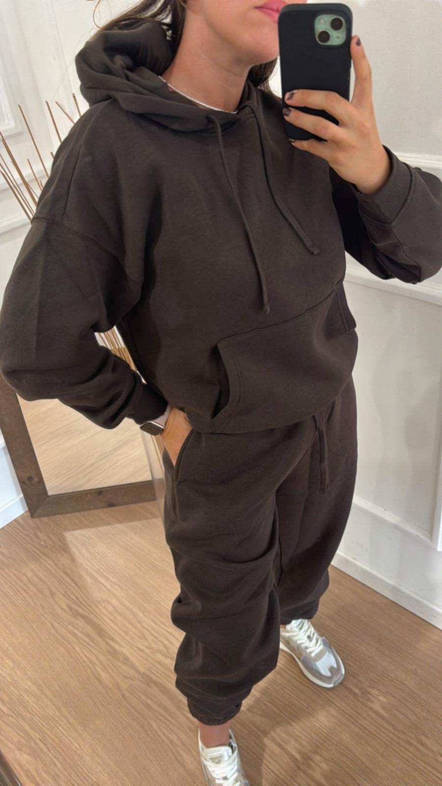 Pantalone felpato Only Best 15357504 Cioccolato