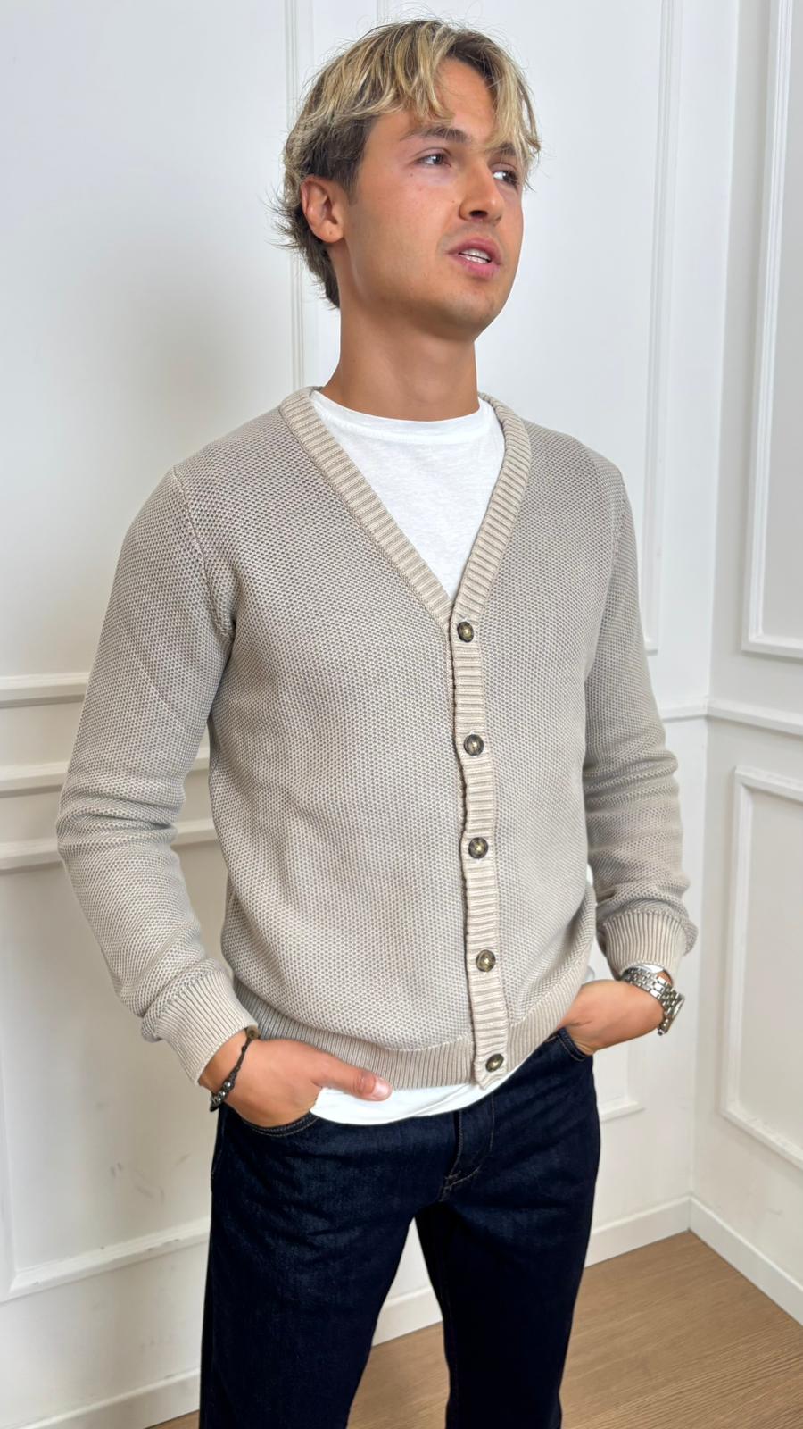 Cardigan bottoni Imperial M8857149U2 beige