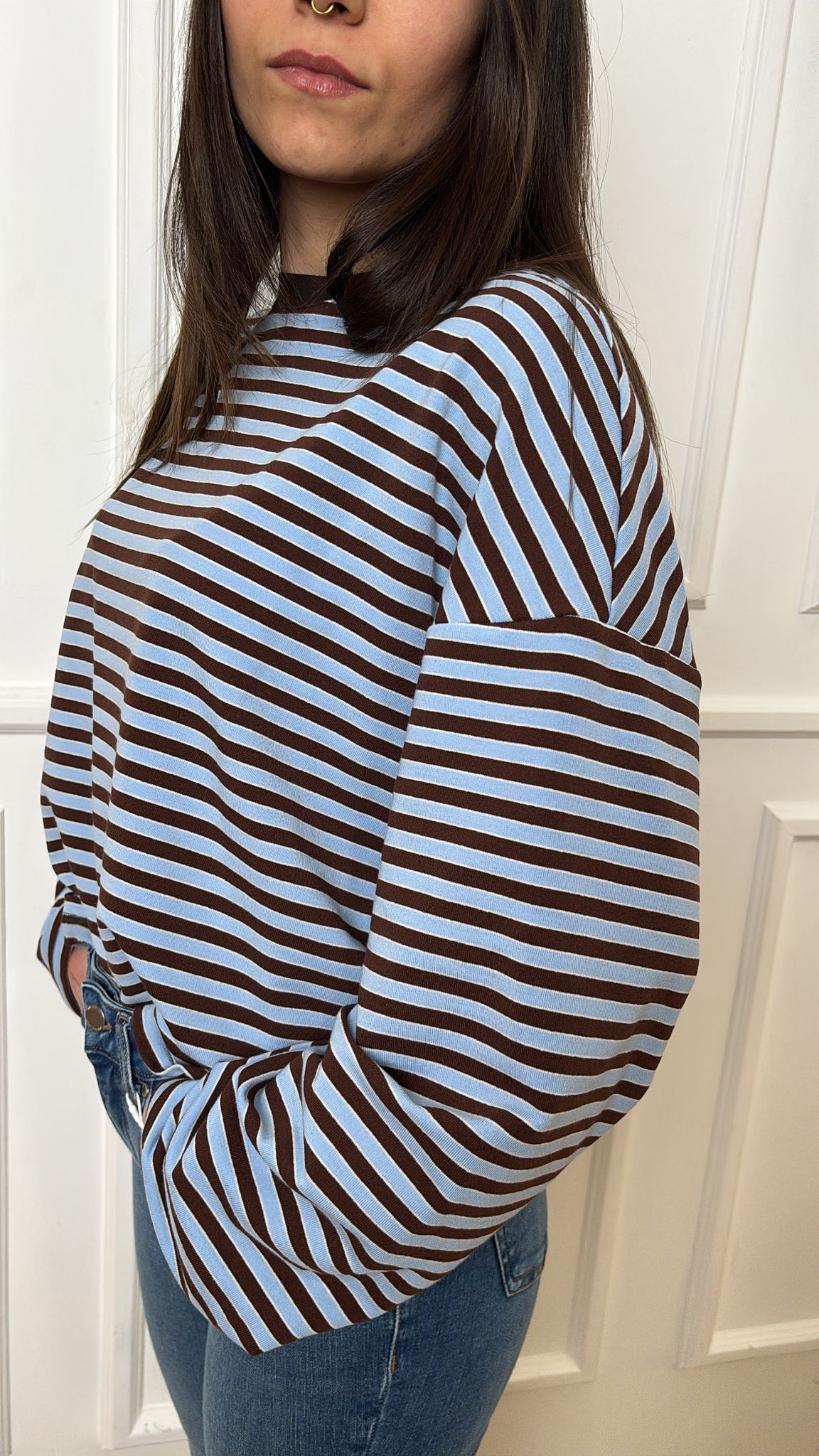 T-Shirt felpa righe Tensione In 26M3996