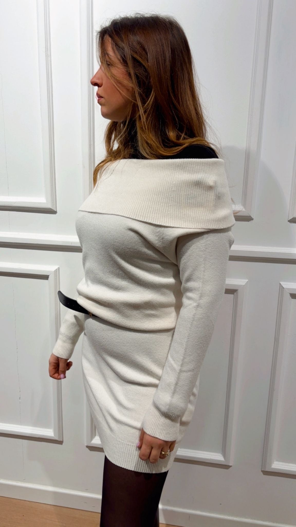 Abito in maglia Vicolo 77339F burro