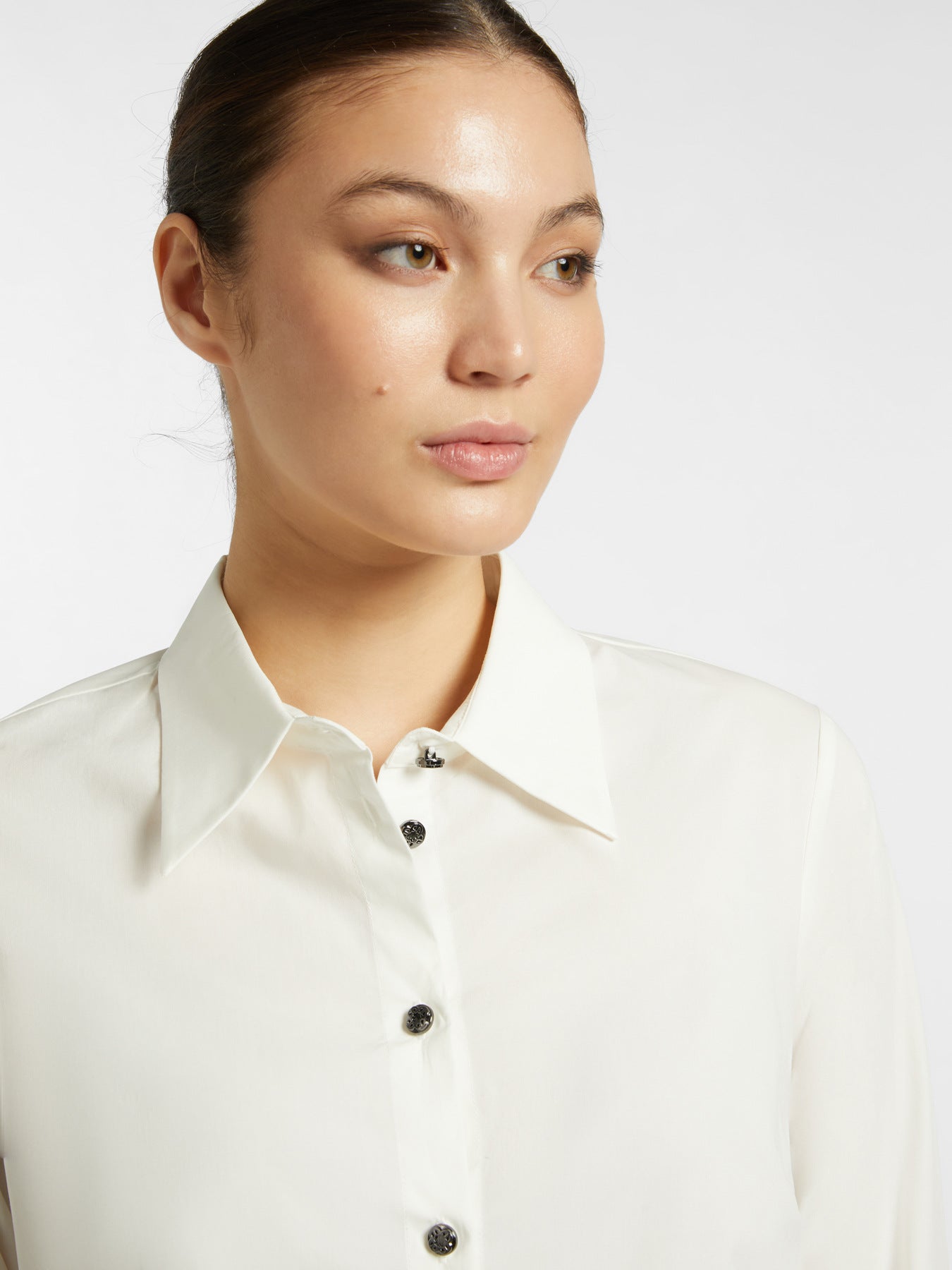 Camicia in popeline stretch 5054P0 Elena Mirò bianco