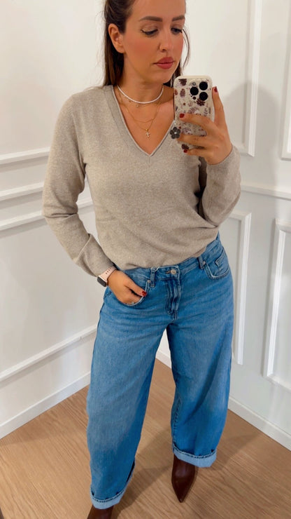 Pull a V loyal Only 15368957 beige