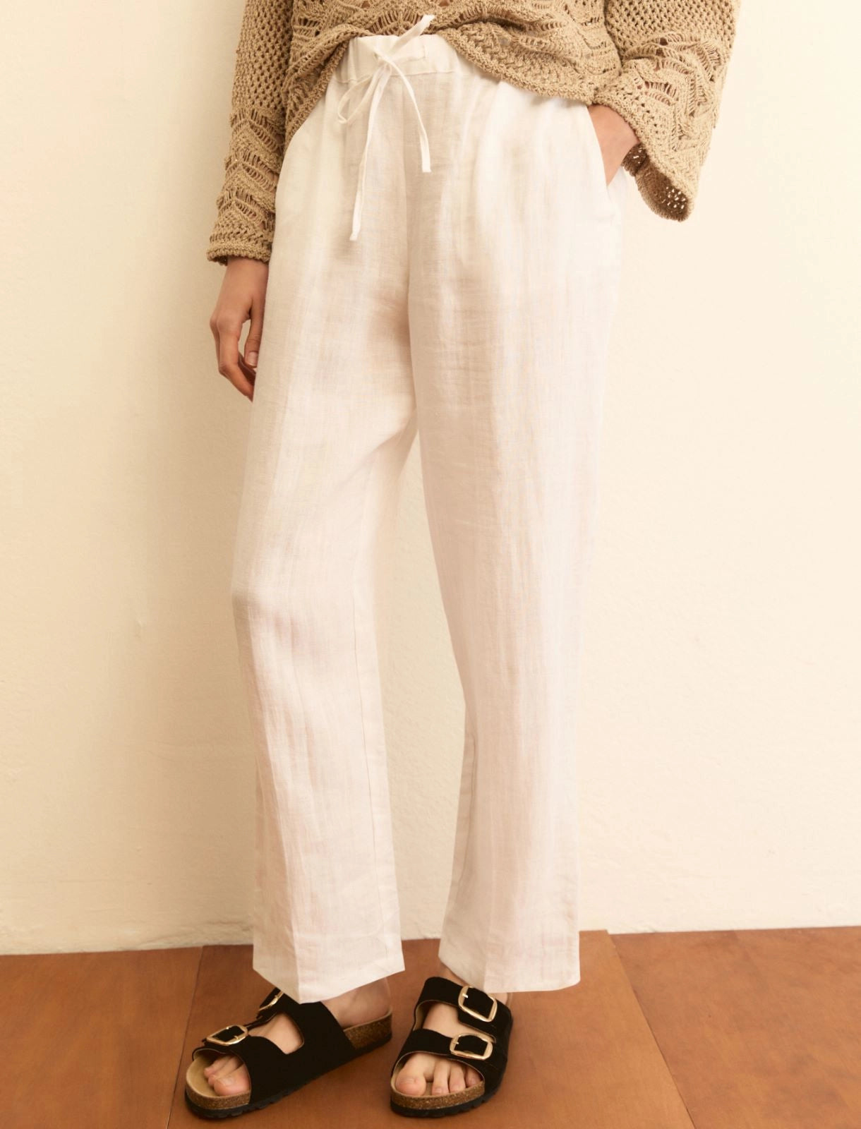 Pantalone in tela di puro lino Emme Marella Sauna