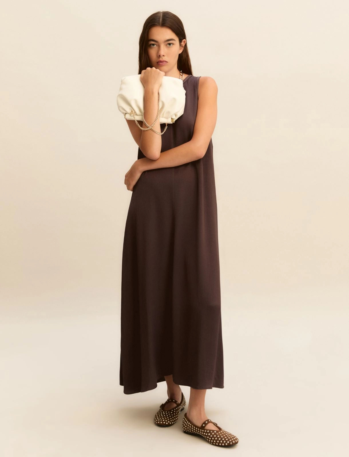 Abito fluido smanicato Emme Marella Uguale 003