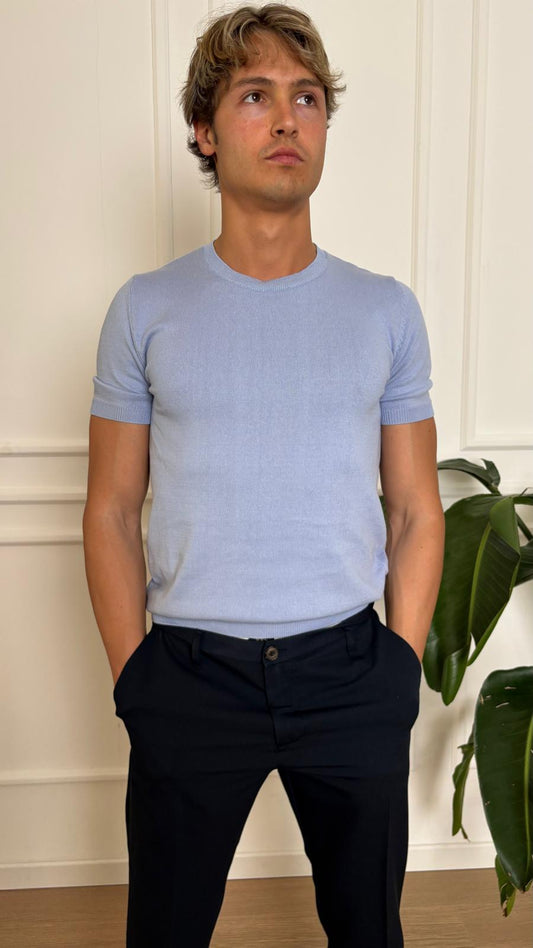 Maglia in filato Imperial M553B384 cielo