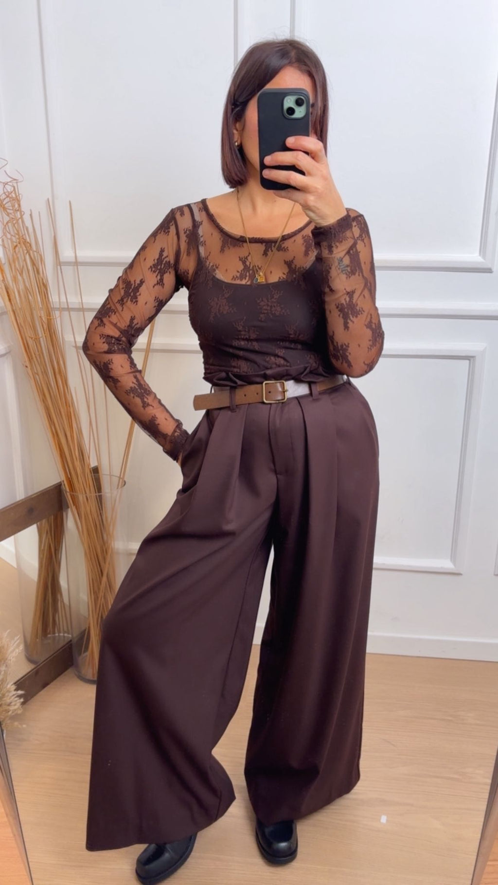 Pantalone largo Dixie PDT5TF0C cioccolato