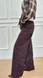 Jeans Mia wide leg fit Vicolo DF5109 bordeaux