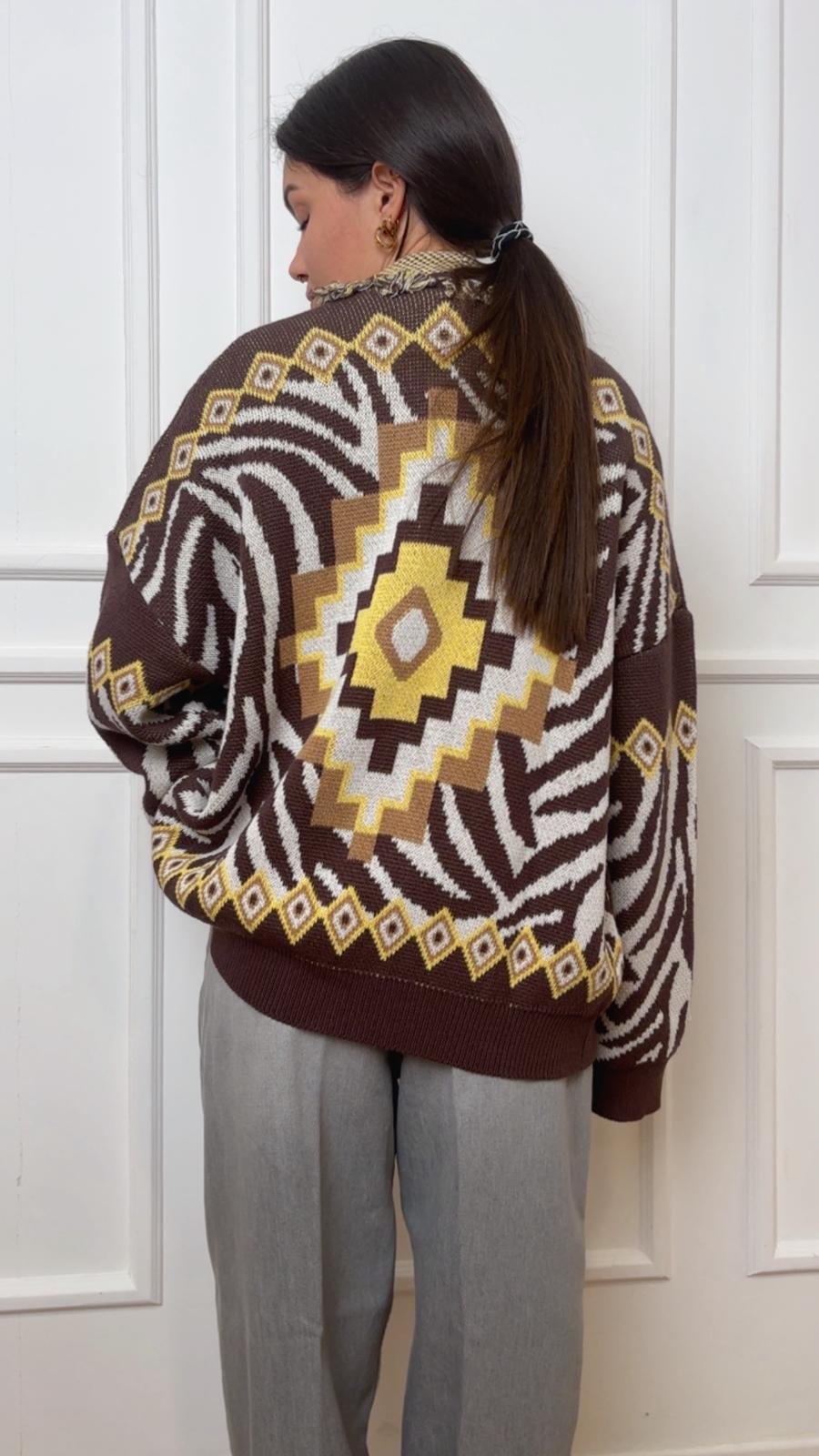 Caban fantasia etnica P6HMG25A414