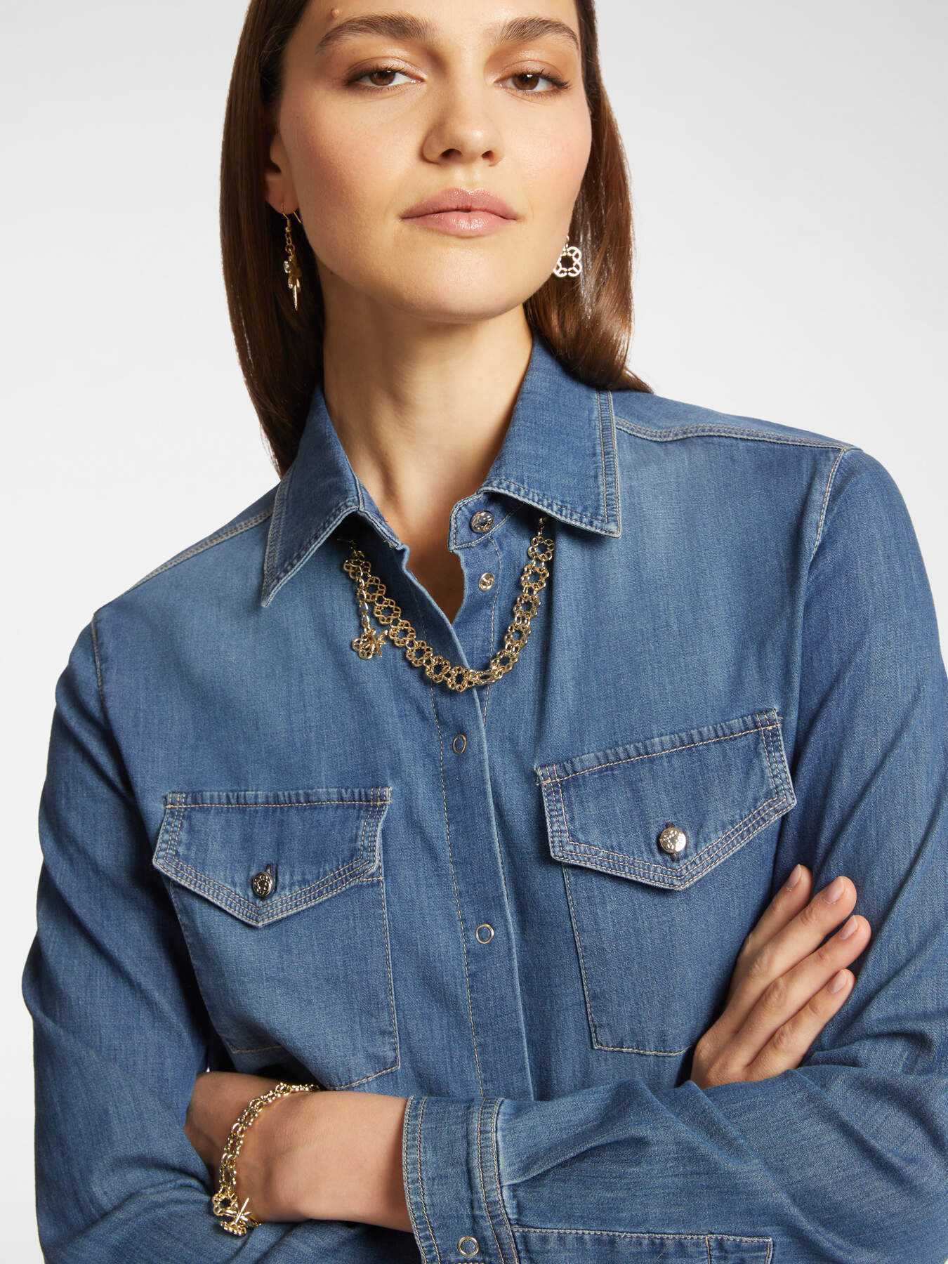 Camicia in chambray 5405P0 Elena Mirò