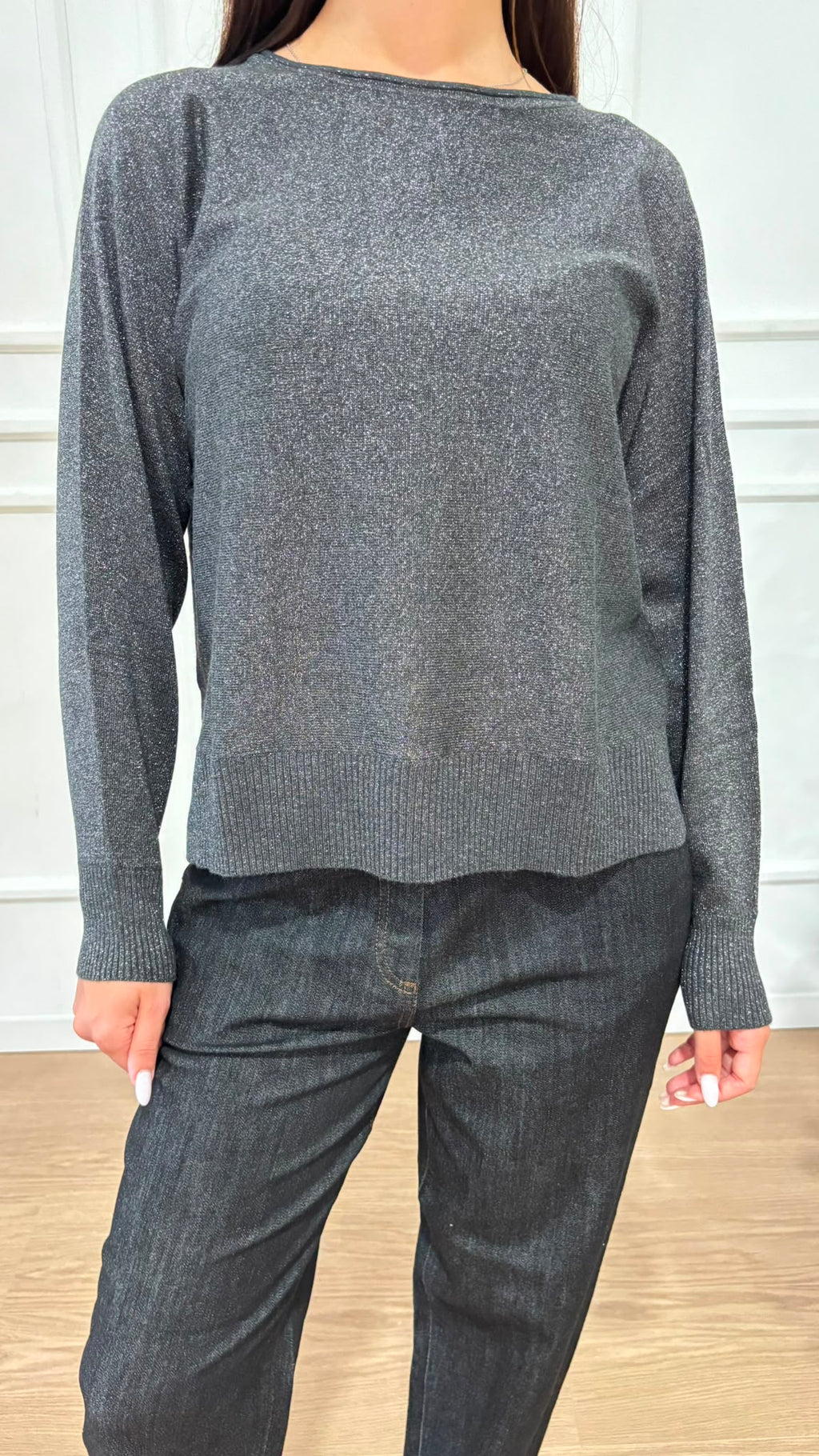 Maglia boxy fit lurex Ragno DT54TB