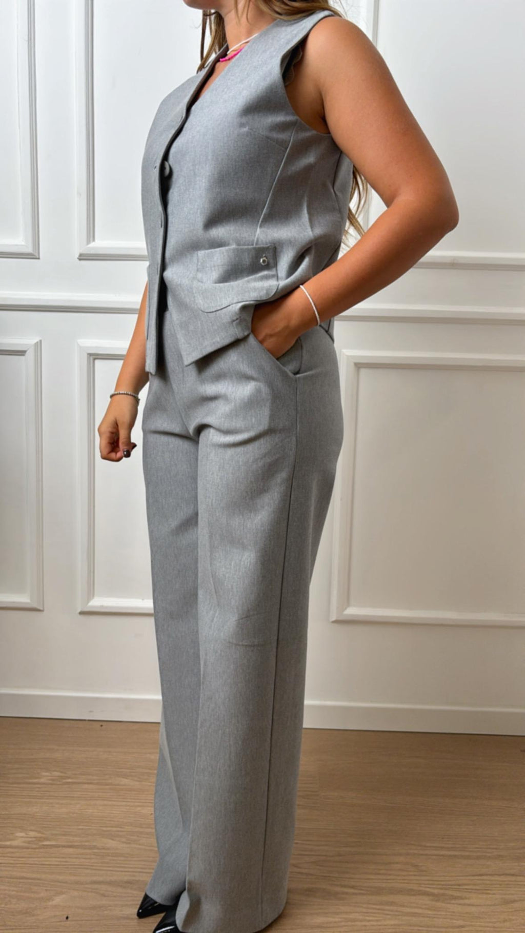 Pantalone Palazzo Ragno DL20PA 135 Melange