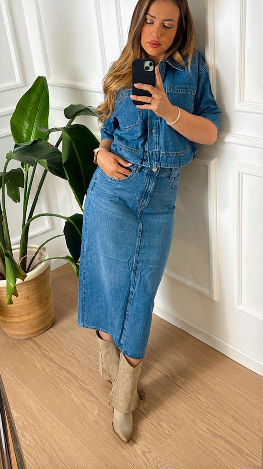 Camicia crop in denim Cleo Only