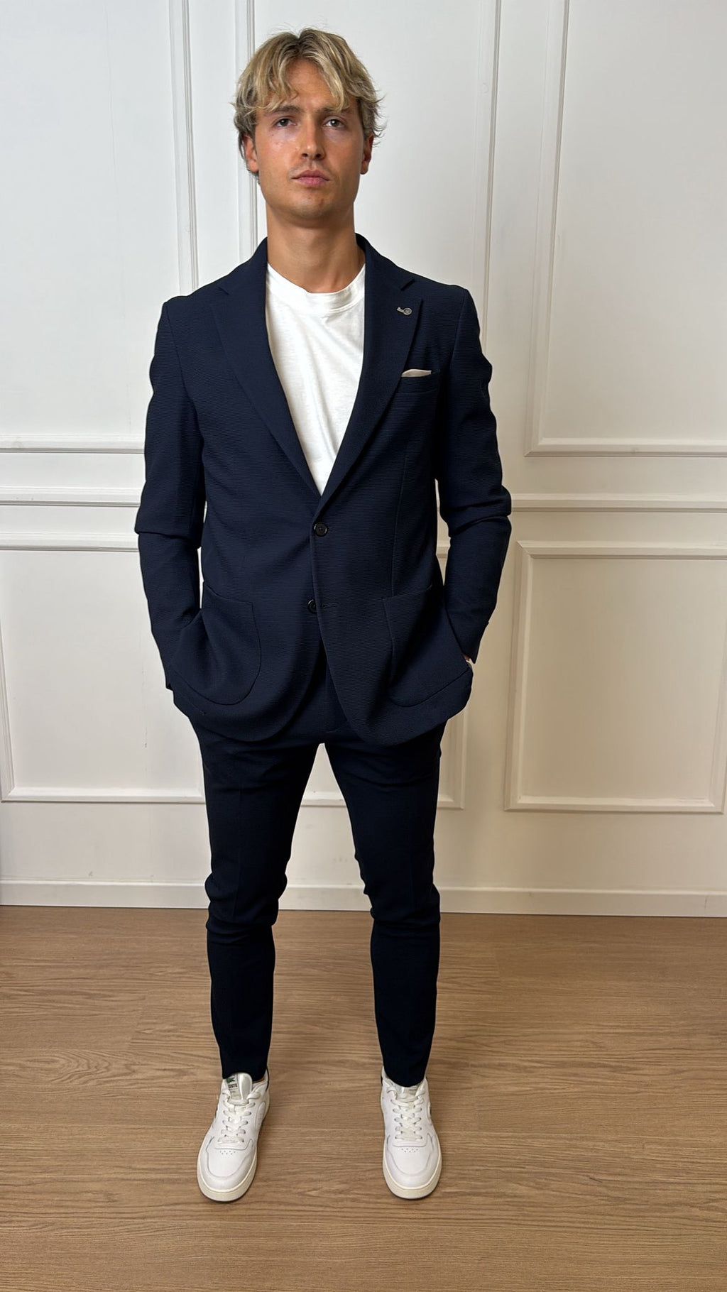 Blazer lavorato Imperial J6405561AZ blu