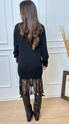 Abito in maglia con pizzo Vicolo 77159F