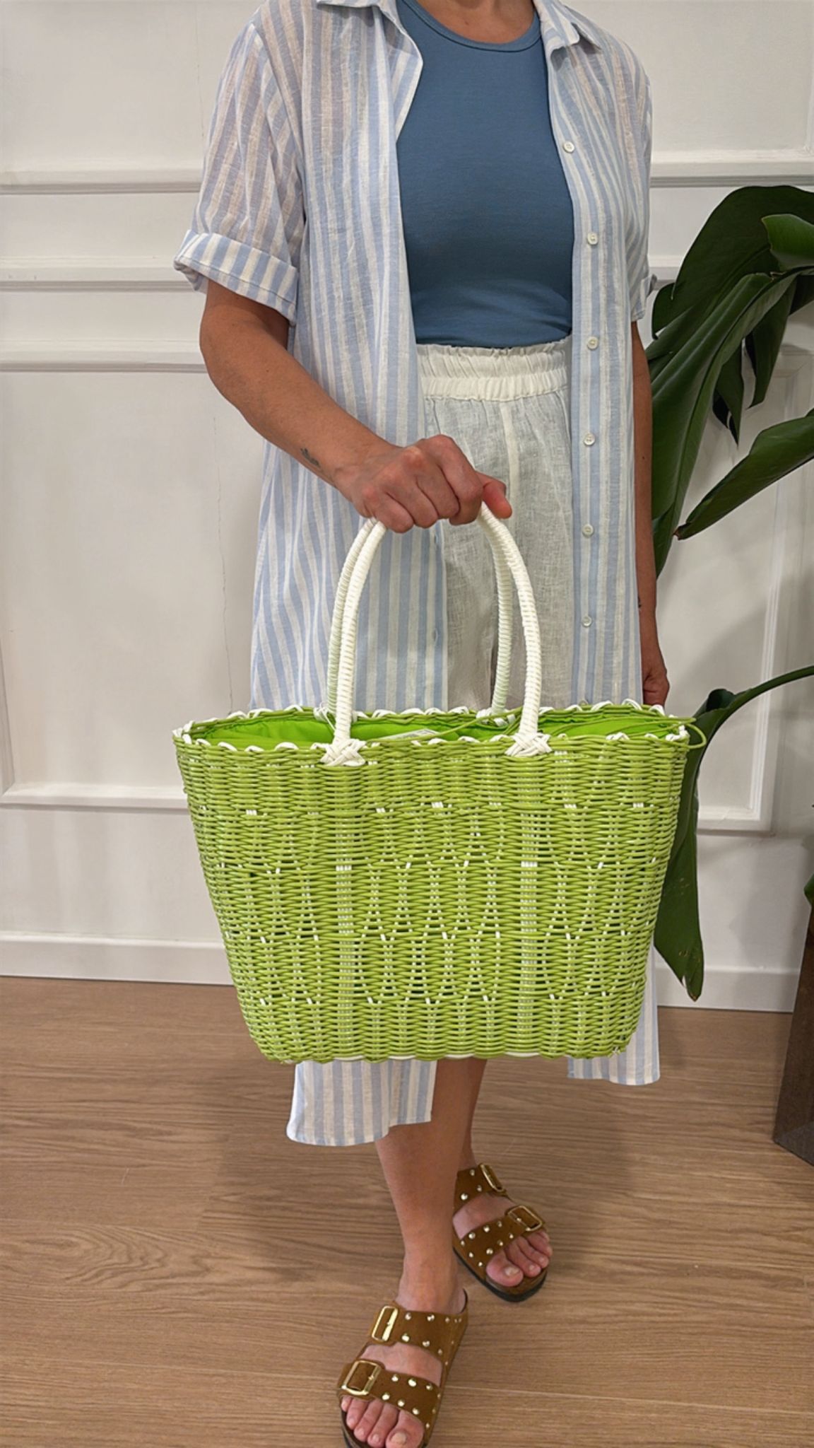 Bag mare piccola con manici in plastica