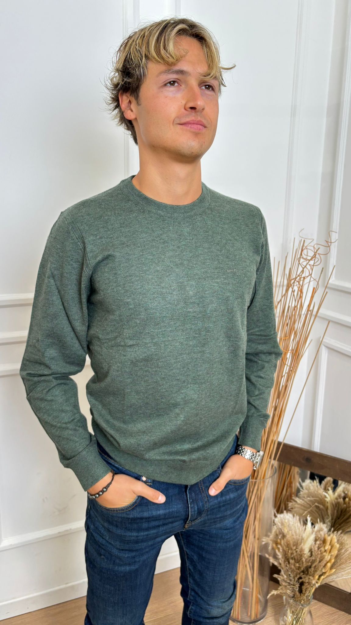 Maglione slim fit Akio Gas 3649