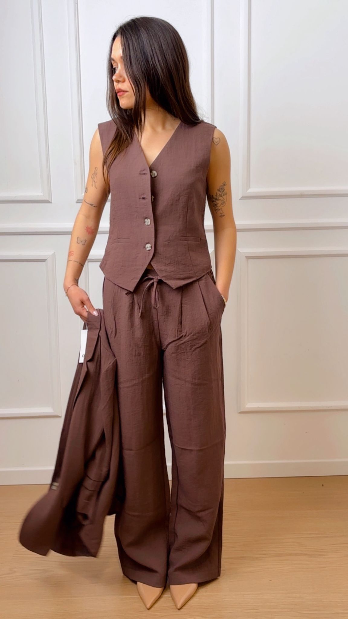 Gilet in lino Onlita Only