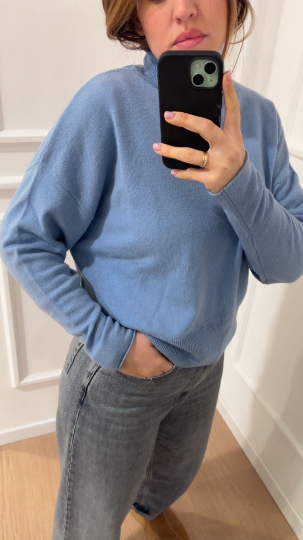 Dolcevita pura lana Vicolo 22226F Azzurro