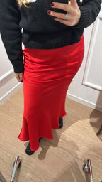 Gonna raso Le Streghe A25DD310 rossa