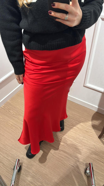 Gonna raso Le Streghe A25DD310 rossa