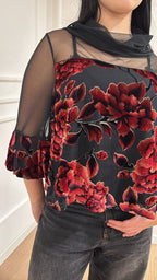 Blusa scollo a ciambella Le Streghe A25DL110