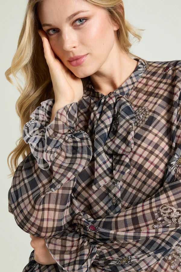 Camicia in creponne stampato 5016F000 LUISA VIOLA