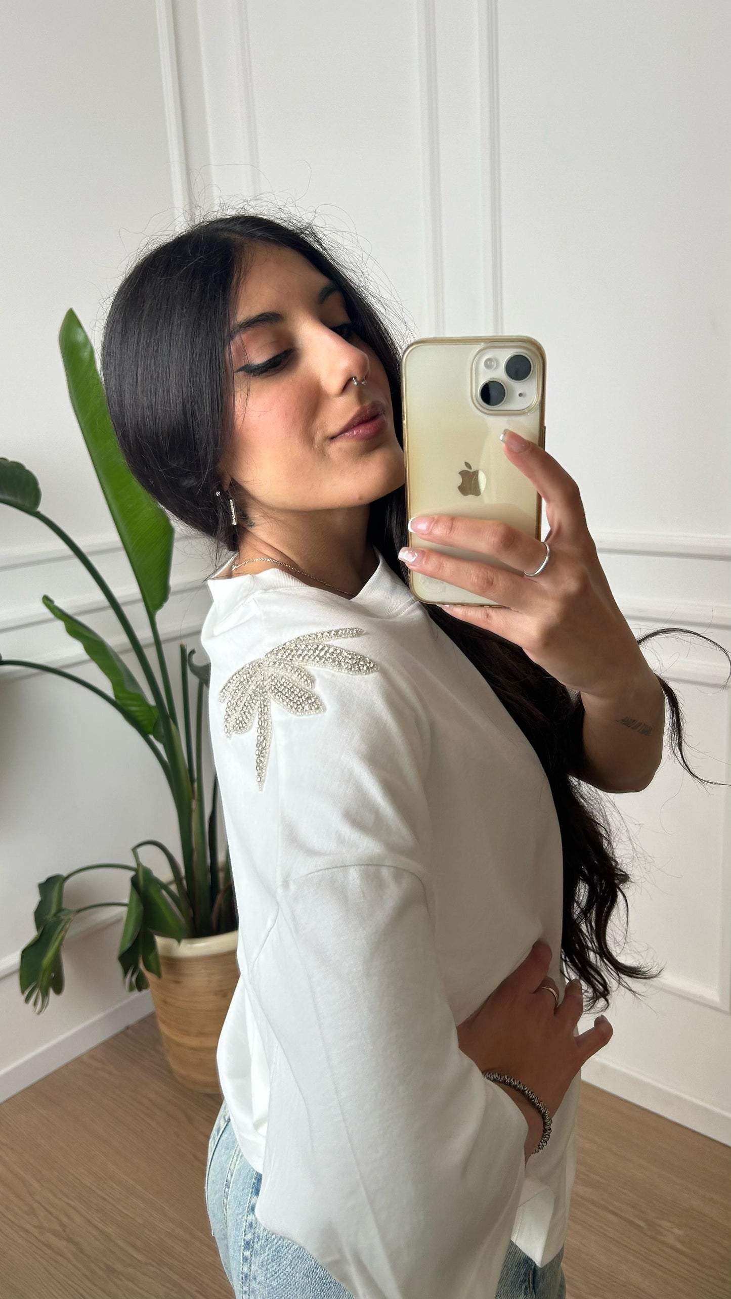 T-Shirt over spilla Elodie Susy