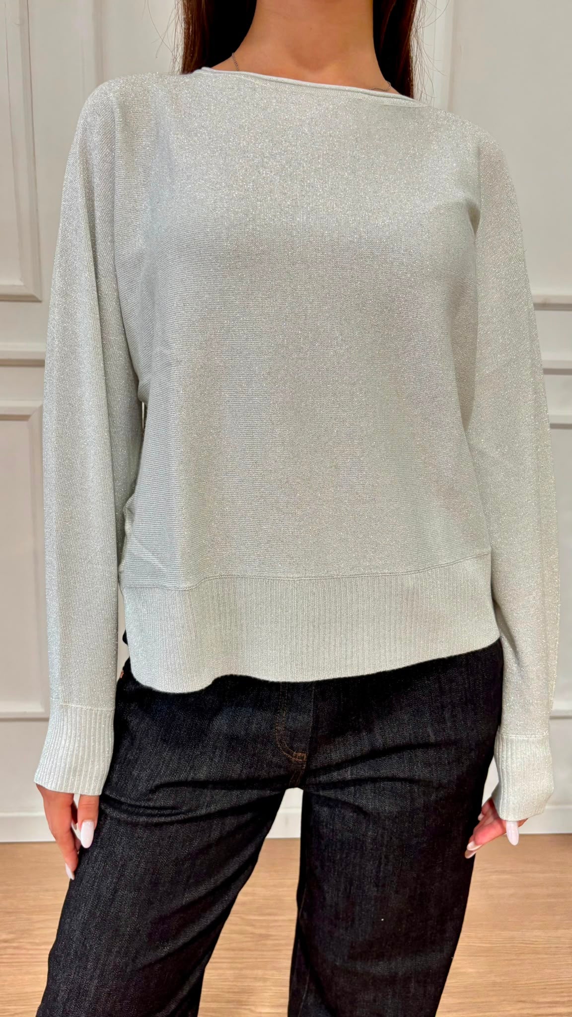 Maglia boxy fit lurex Ragno DT54TB