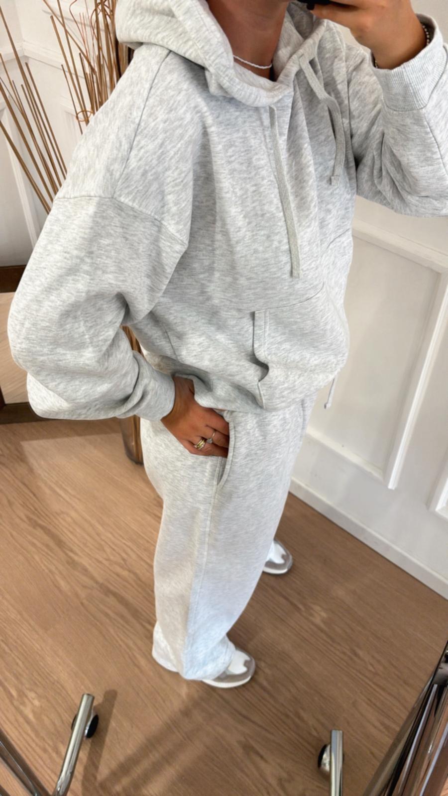 Felpa felpata con cappuccio Only Best 15338730 Grigio Melange