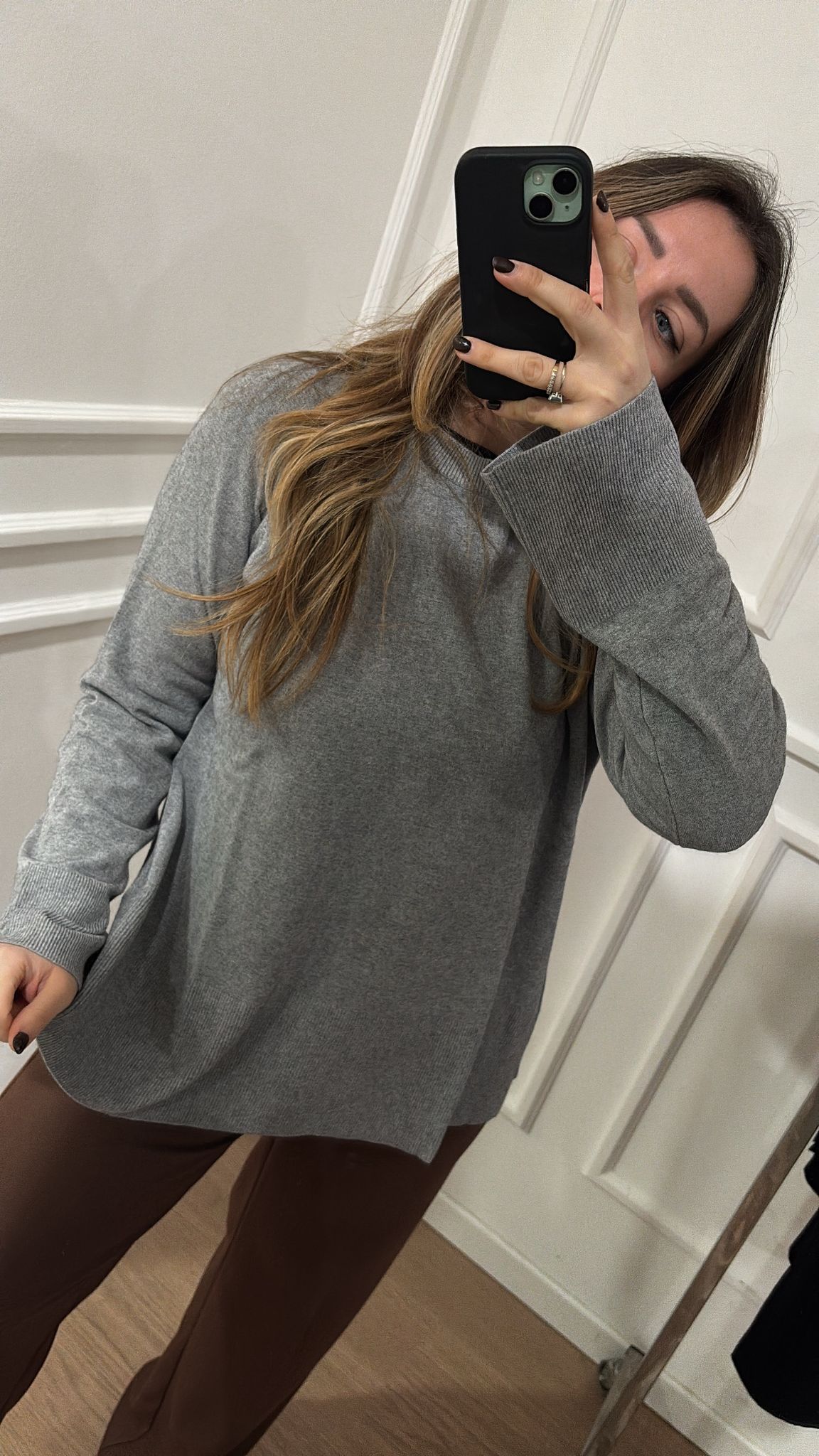 Maglia over in calda viscosa Vicolo 22014F Bianca